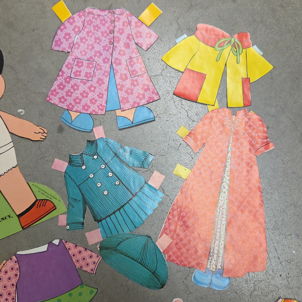 Vintage 1971 NANCY (Philomène) Paper Doll‎ Set (United Feature Syndicate) - Picture 3 of 8